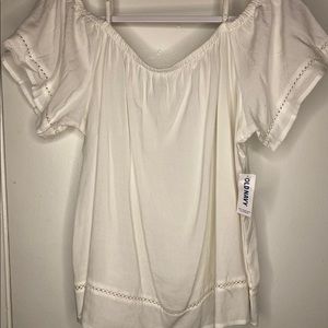 Old navy white top size large